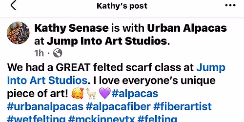 Wet Felted Scarf Making Class - Pumpkin Spice