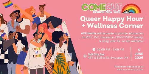 Queer Happy Hour + Wellness Corner PRIDE Edition