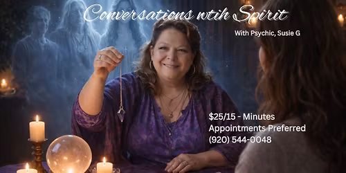 Psychic\/Mediumship Readings with Susie G of Conversations with Spirit