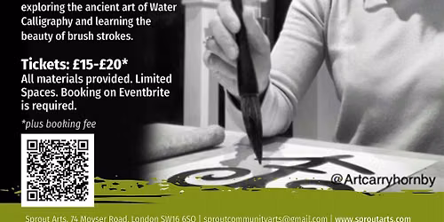 Mindful Water Calligrpahy Art -( Sprout Arts Gallery)