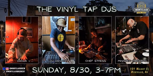 The Vinyl Tap DJs at Montclair Brewery