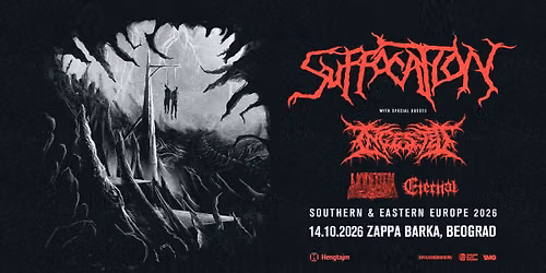 Suffocation, Ingested, Undeath i Eternal u Beogradu!