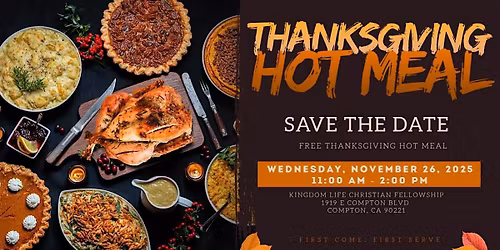 Free Thanksgiving Hot Meal