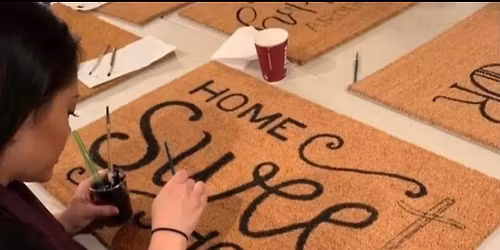 Brushes and Brews - Holiday Doormat Paint Night