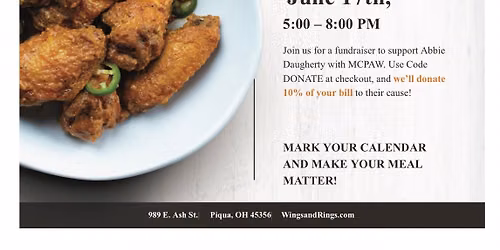 MCPAW-Abbie Daugherty- Dine to Donate