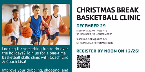 Christmas Break Basketball Clinic (ages 4-6)