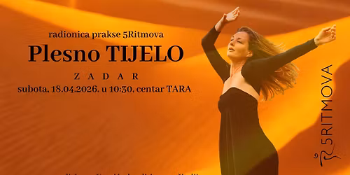 Plesno TIJELO - radionica metode 5Ritmova, Zadar