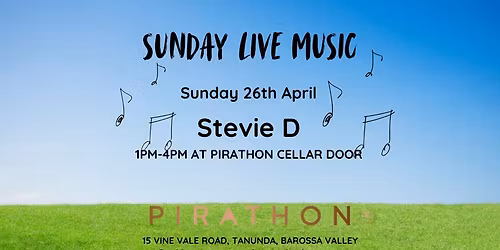 Live music Sunday 26th April by STEVIE D