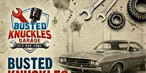 Car show at busted Knuckles garage