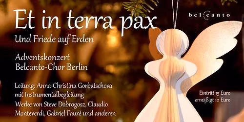 Et in terra pax (Und Friede auf Erden) - Adventskonzert