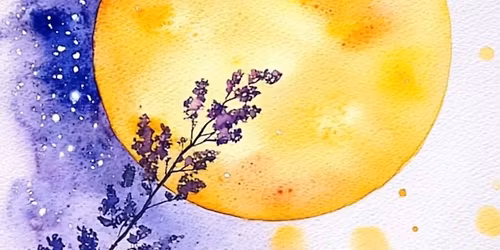 DAY CLASS May Flower Moon Watercolor Class with Tia - Thursday May 21, 2026, 1-2pm Grand Rapids Mi