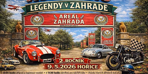 AUTO * MOTO LEGENDY v Zahrad\u011b 2026