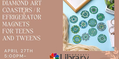 Tween\/Teen Craft: Diamond Art Coasters\/Refrigerator Magnets