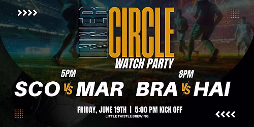 Inner Circle Watch Party | SCO vs MAR & BRA vs HAI