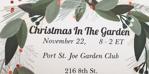 Christmas in the Garden at Port St Joe Garden Club 