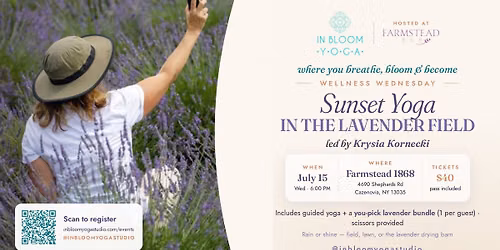 Sunset Yoga in the Lavender Field