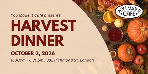Harvest Dinner - YOU Made It Caf\u00e9 Rooftop Terrace