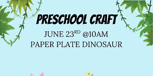 Preschool Craft: Paper Plate Dinosaur