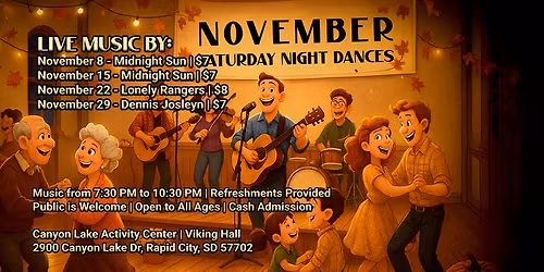 November Saturday Night Dance Schedule