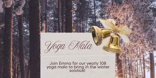 Winter solstice yoga Mala by candle light, with Emma