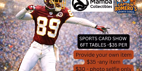 Martinsburg Sports Card & TCG Show with special guest Santana Moss!!!
