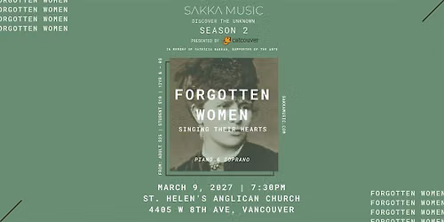 Forgotten Women: Singing their hearts - Piano & Soprano