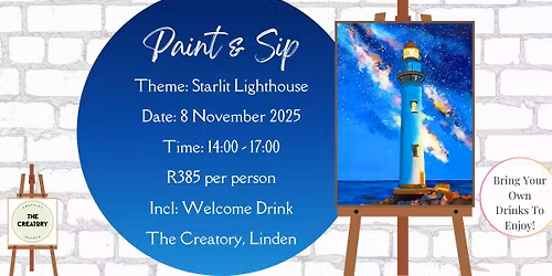 Paint & Sip: Starlit Lighthouse