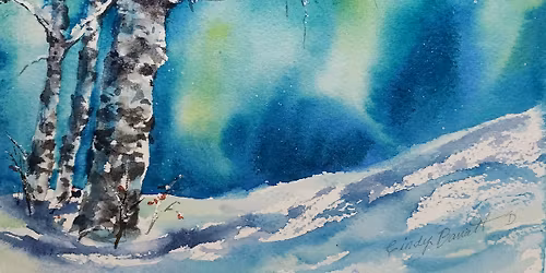 Northern Lights in Watercolour