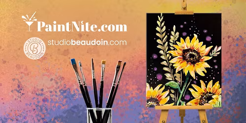 Paint Nite: Midnight Sunflower Garden 