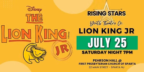 DISNEY's LION KING JR - Saturday Night