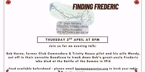 Evening Talk with Bob Horne - Finding Frederic 