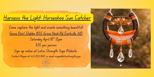 Harness the Light: Horseshoe Sun Catcher Craft
