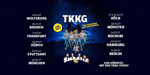 TKKG: Das Live-H\u00f6rspiel 2027 in M\u00dcNSTER - \u201eDas Geheimnis der Siegelringe\u201c