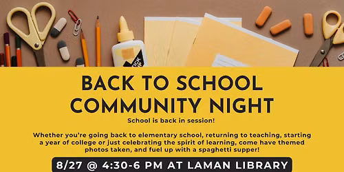 Laman Community Night: Back To School Spaghetti Supper