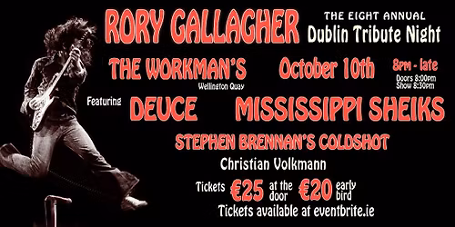 The 8th Annual  Rory Gallagher Dublin Tribute Night