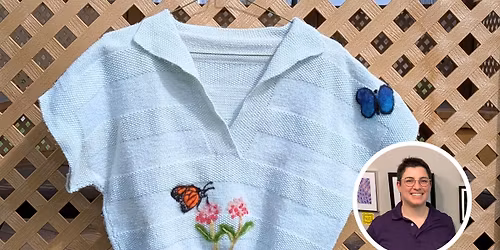 Visible Mending and Embell with Wool w artist in residence Althea Pestine Stevens