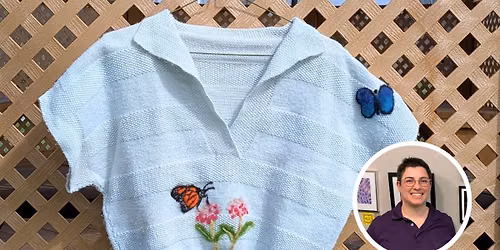 Visible Mending and Embell with Wool w artist in residence Althea Pestine Stevens 