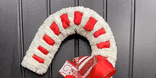 Instructional Craft Class "Candy Cane Wreath