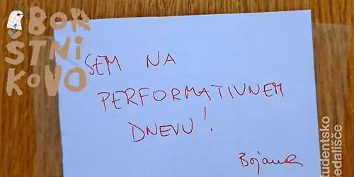 Bor\u0161tnikov performativ (#80letAGRFT)
