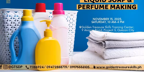 Soap and Perfume Making Seminar - WEEKEND CLASS