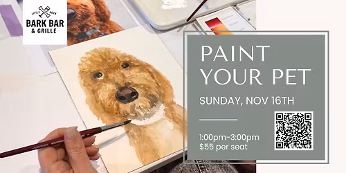 Paint Your Pet Watercolor Class