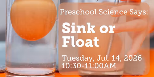 Preschool Science Says: Sink or Float
