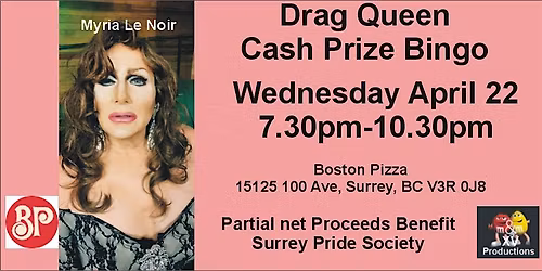 Drag Queen Cash Prize Bingo