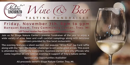 Nature Uncorked \u2013 Wine & Beer Tasting Fundraiser for Troy Nature Society