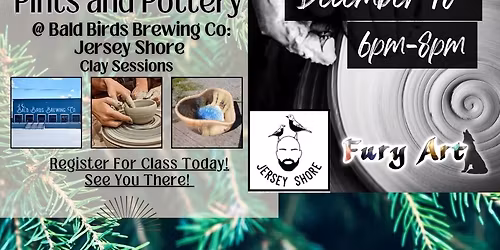 Dec. Bald Birds (JS) Pints & Pottery w\/ Fury Art 