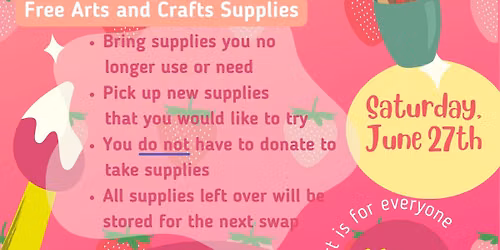 Free Range Hippie Arts and Crafts Supplies Swap 11am-2pm