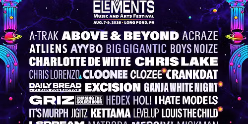 2026 Elements Music and Arts Festival - 3 Day Pass at Pocono Raceway
