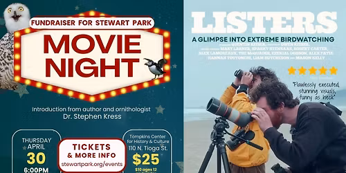 Movie Night Fundraiser featuring Listers: A Glimpse into Extreme Birdwatching