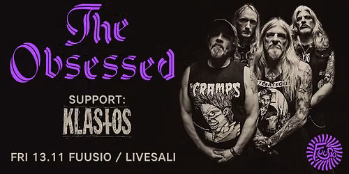 The Obsessed (Usa), Klastos (Swe) @ Fuusio \/ Livesali, Turku 13.11.