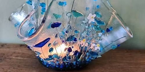 Fused Glass Tea Light Holder